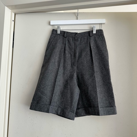 Vintage Grey Wool Shorts - Picture 3 of 5